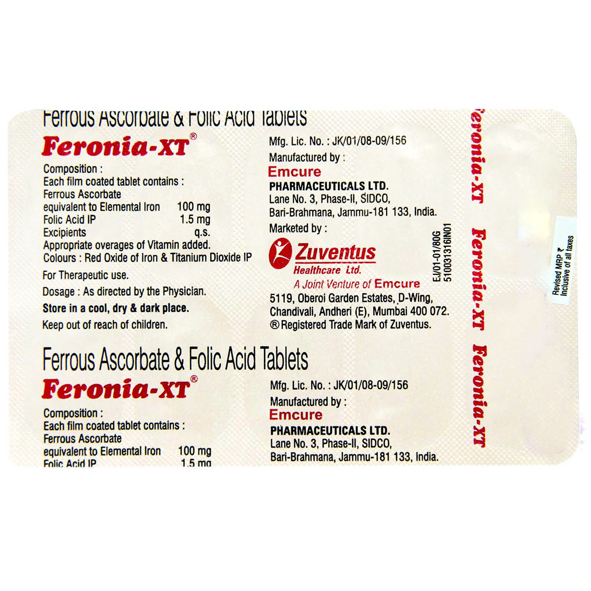 Feronia XT Tablet 10 S Price Uses Side Effects Composition Apollo