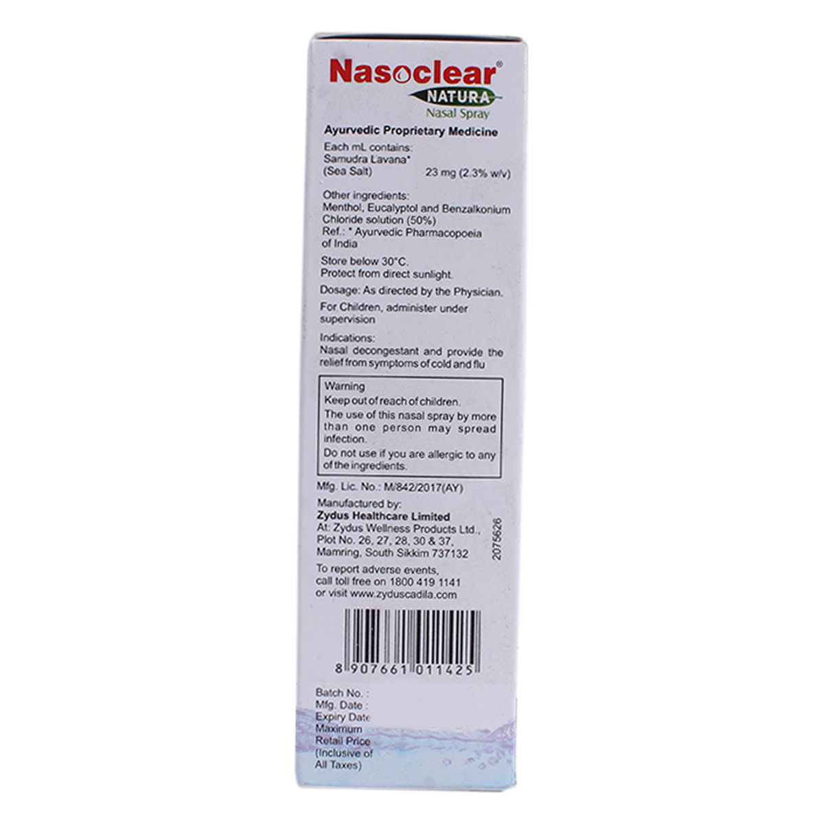 Nasoclear Natura Nasal Spray 30 Ml Price Uses Side Effects