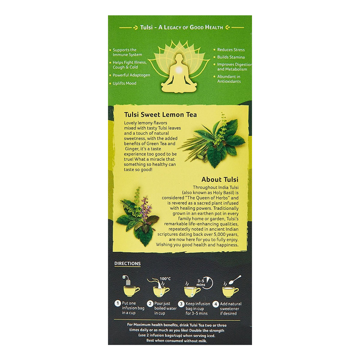 Organic India Tulsi Sweet Lemon Tea Infusion Tea Bags Count Price