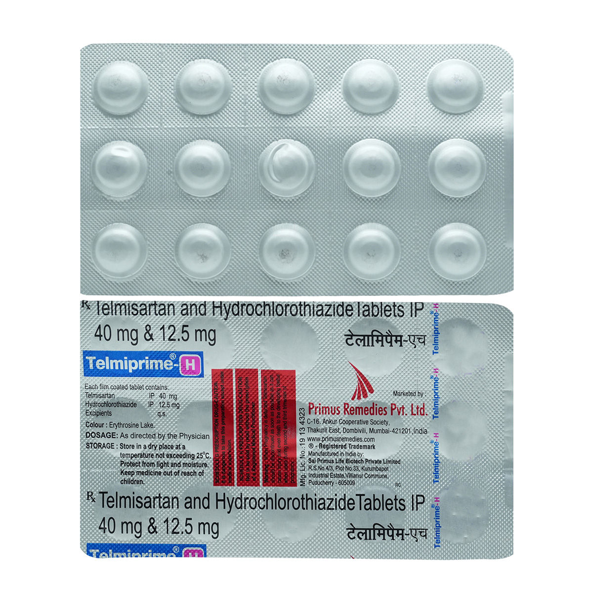 Telmiprime H Mg Mg Tablet S Price Uses Side Effects