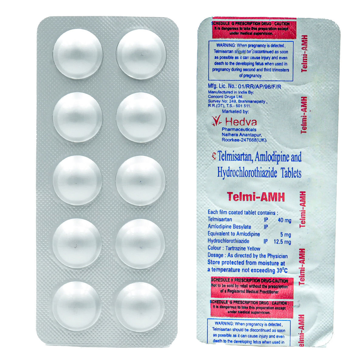 Telmi AMH 40 5 12 5 Tablet Uses Side Effects Price Apollo Pharmacy