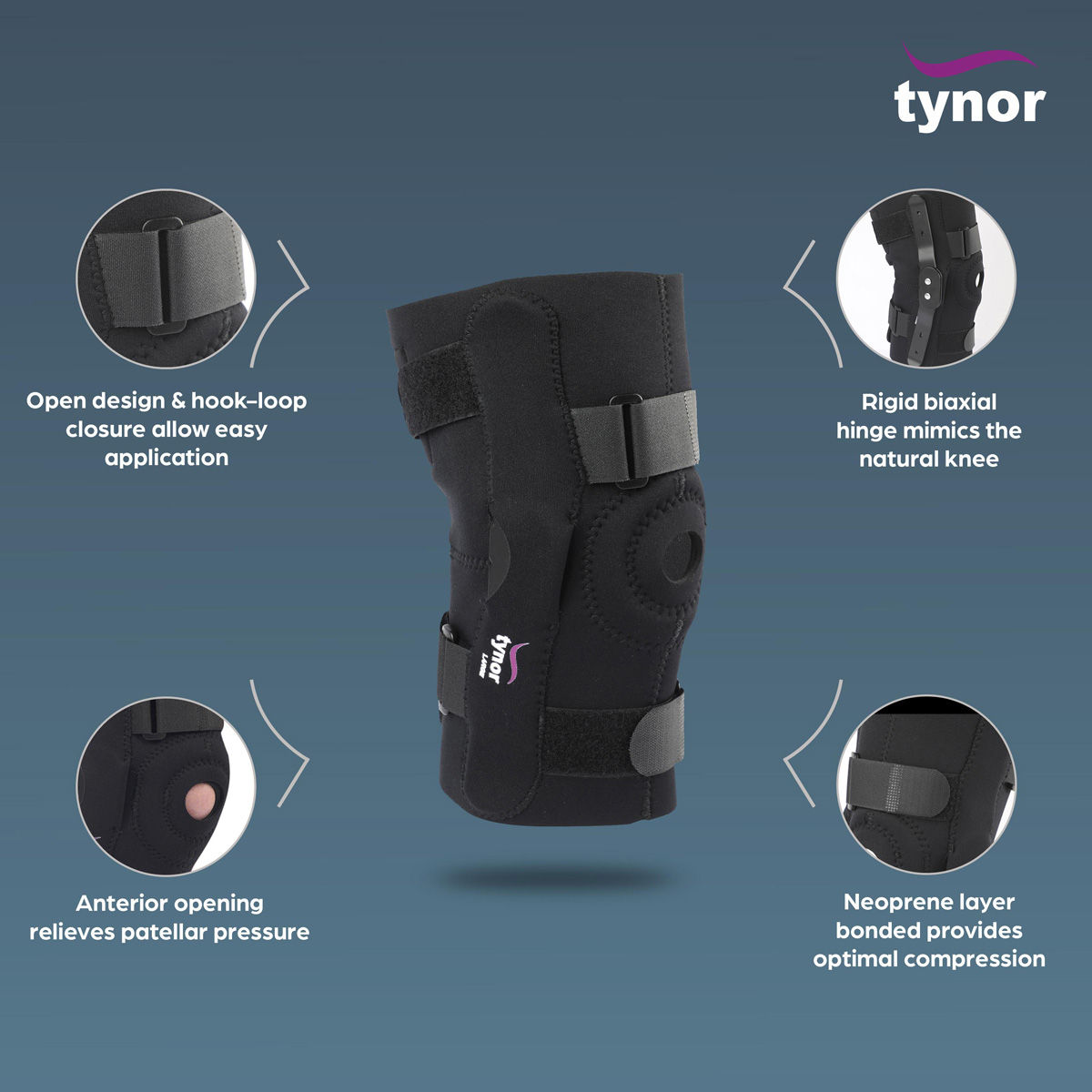 Tynor Knee Wrap Hinged Neo Large Count Price Uses Side Effects