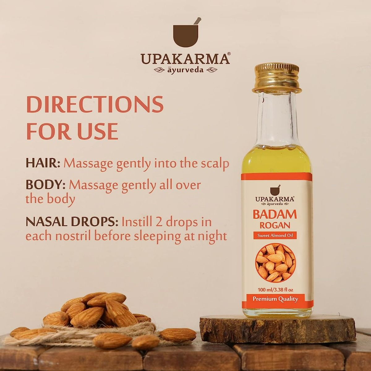 Upakarma Ayurveda Badam Rogan Sweet Almond Oil Ml Price Uses