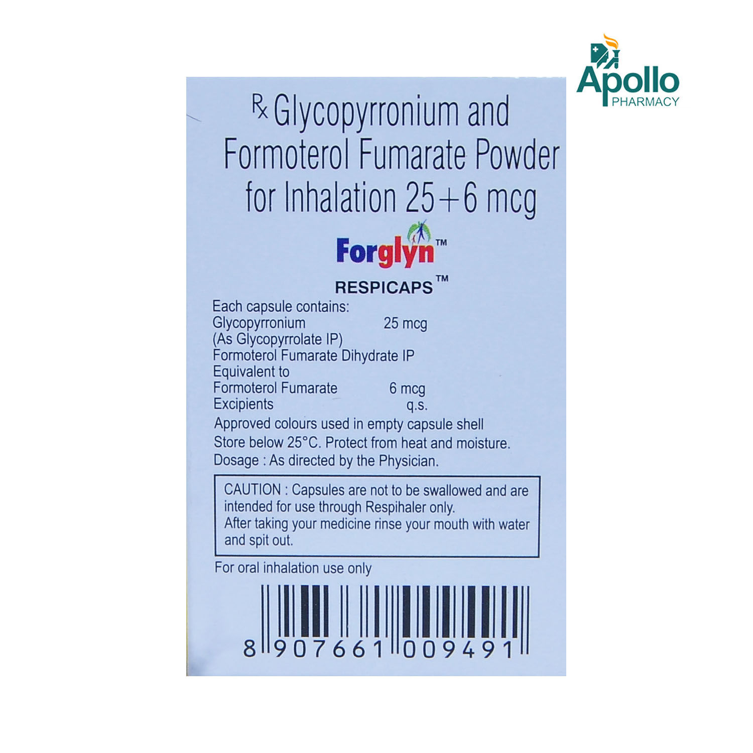 Forglyn Respicap S Price Uses Side Effects Composition Apollo