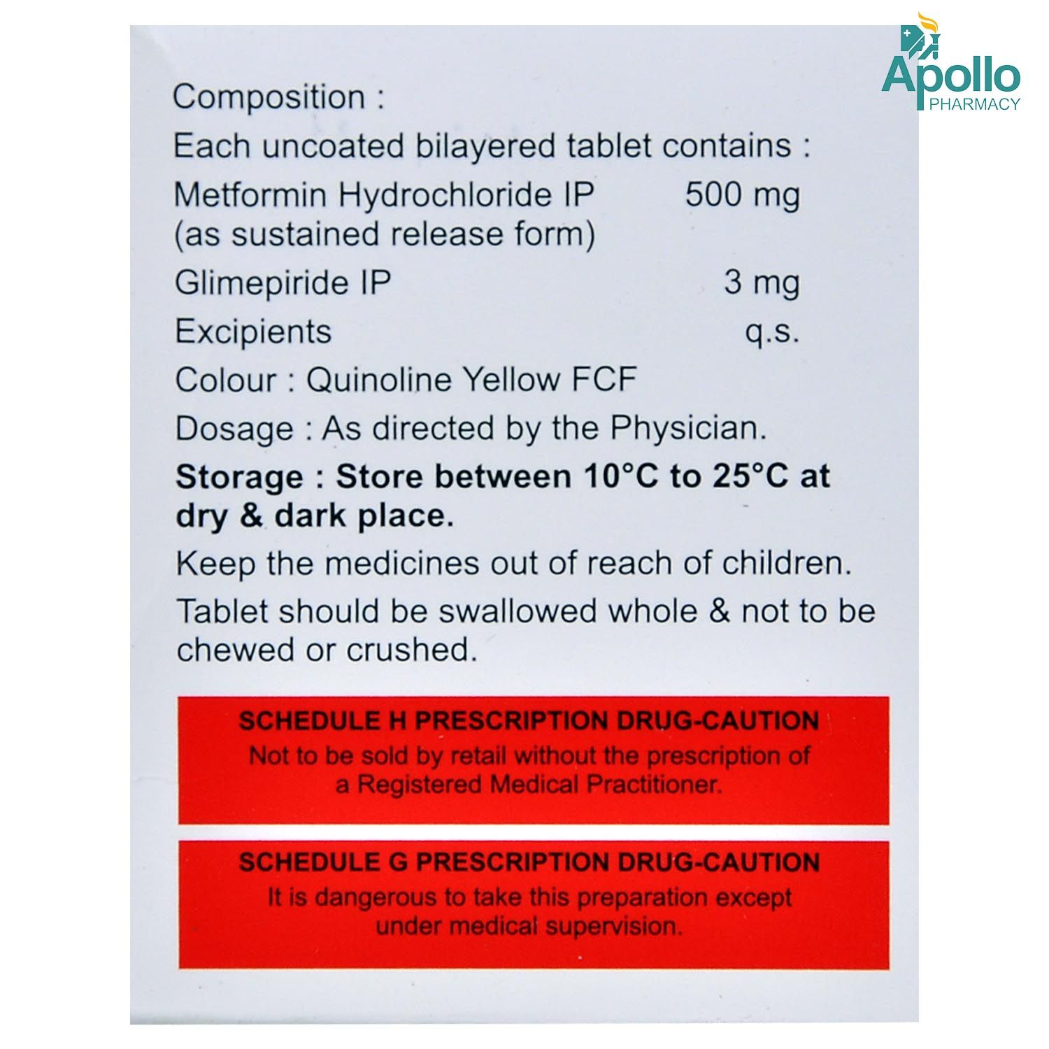 Glimisave M3 Tablet 15 Price Uses Side Effects Composition Apollo