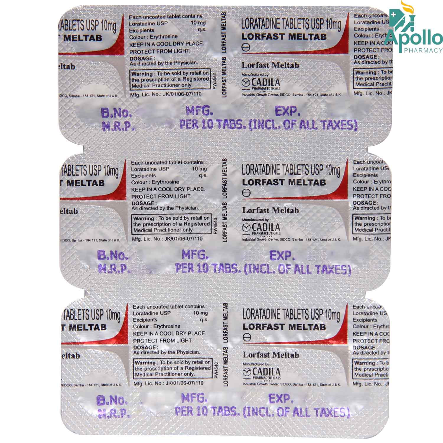 Lorfast Meltab Tablet 10 S Price Uses Side Effects Composition