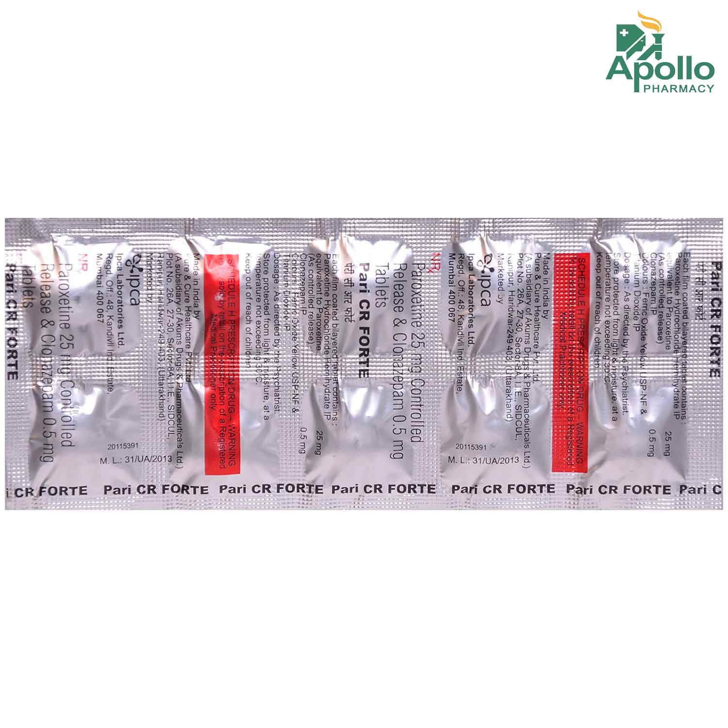 Pari Cr Forte Tablet Price Uses Side Effects Composition Apollo