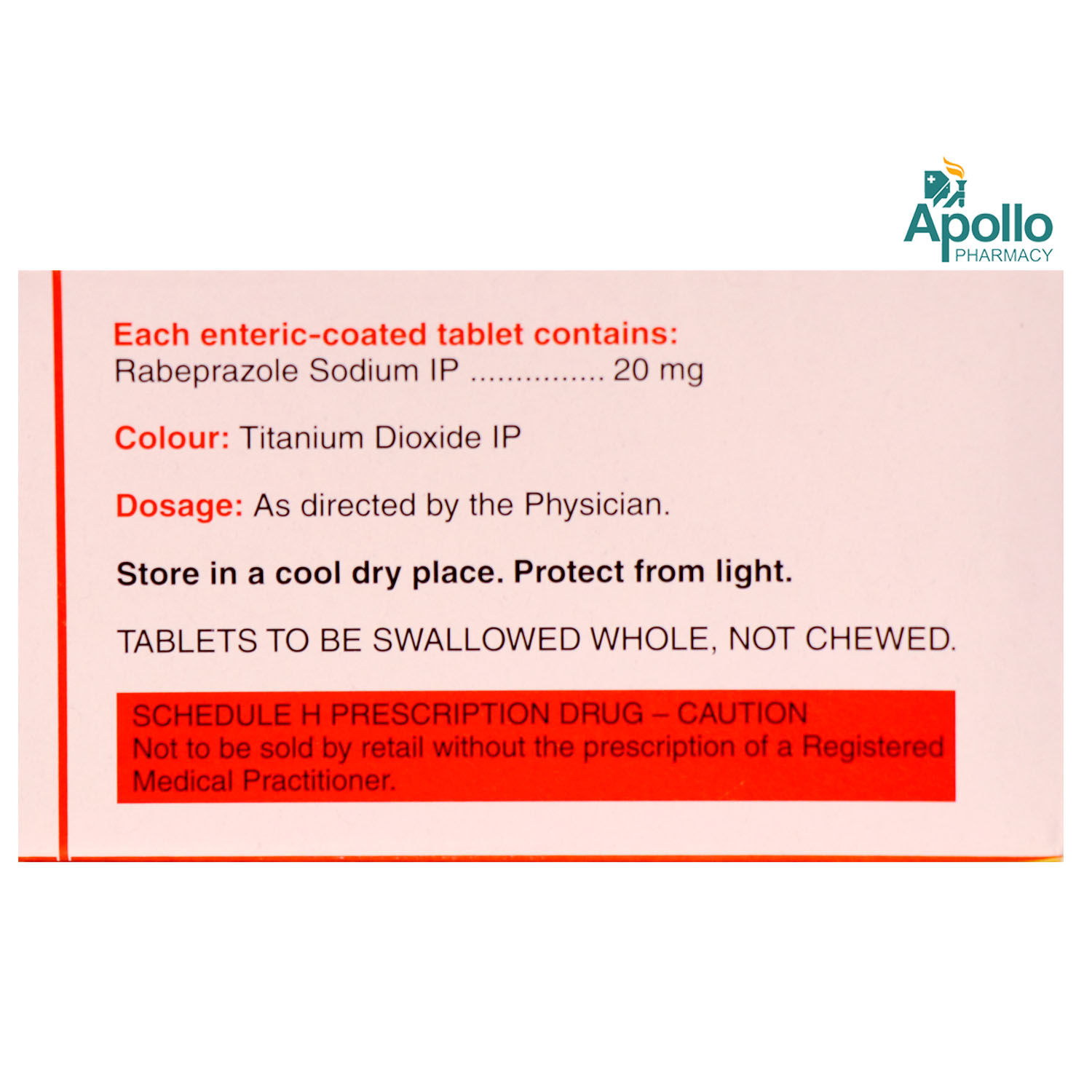 Rabicip 20 Tablet 15 S Price Uses Side Effects Composition Apollo