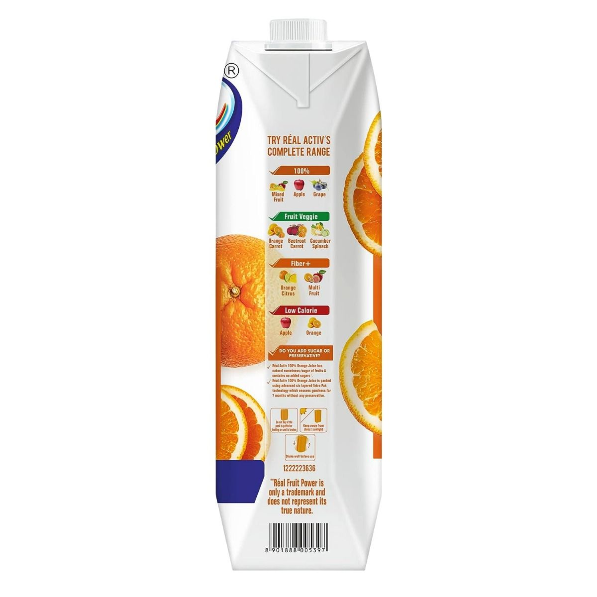 Real Fruit Power Activ 100 Orange Fruit Juice 1 Litre Price Uses