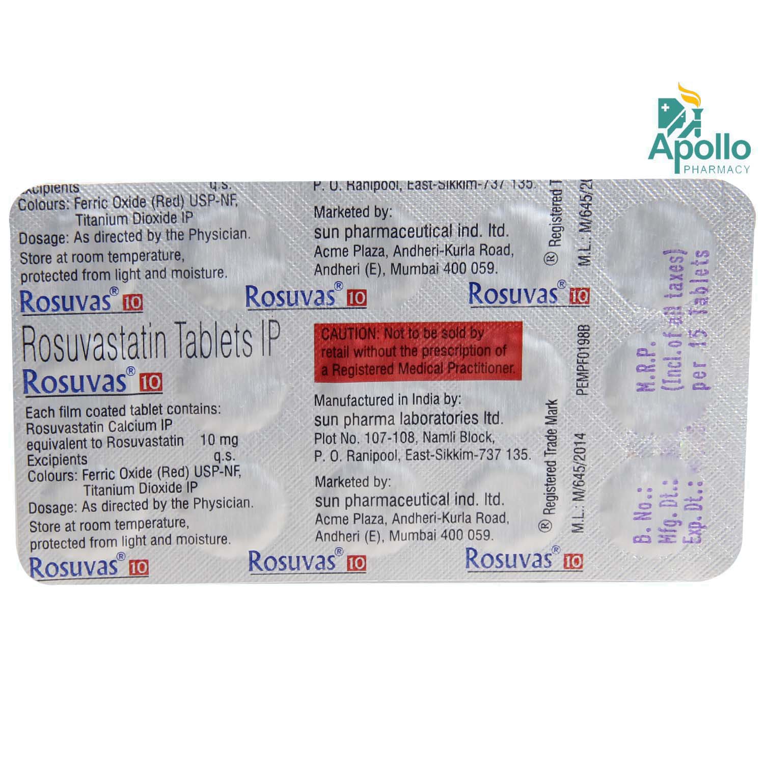 Rosuvas Tablet S Price Uses Side Effects Composition Apollo