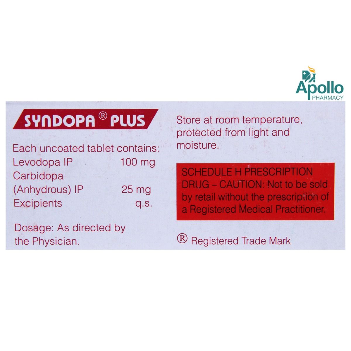 Syndopa Plus Tablet S Price Uses Side Effects Composition