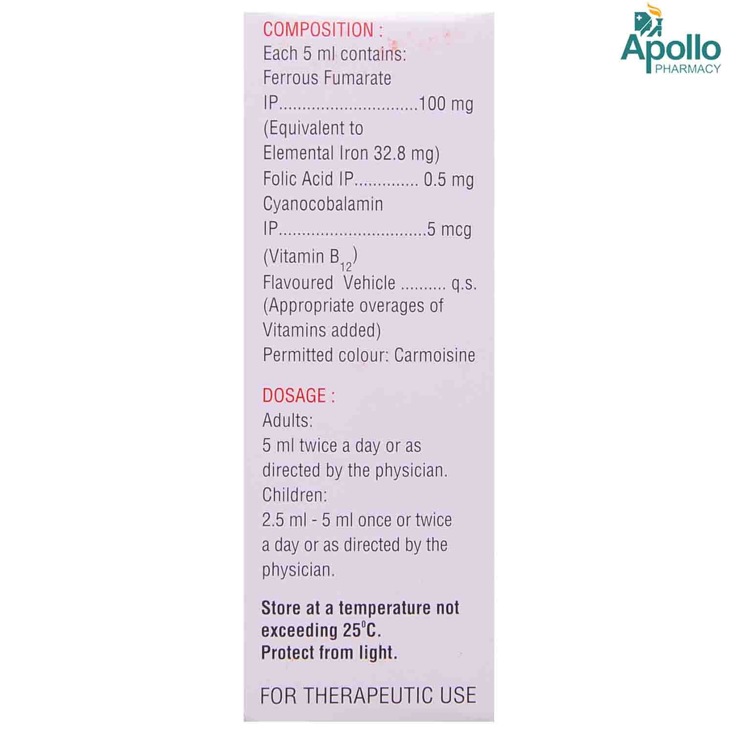 Vitcofol Syrup 180 Ml Price Uses Side Effects Composition Apollo