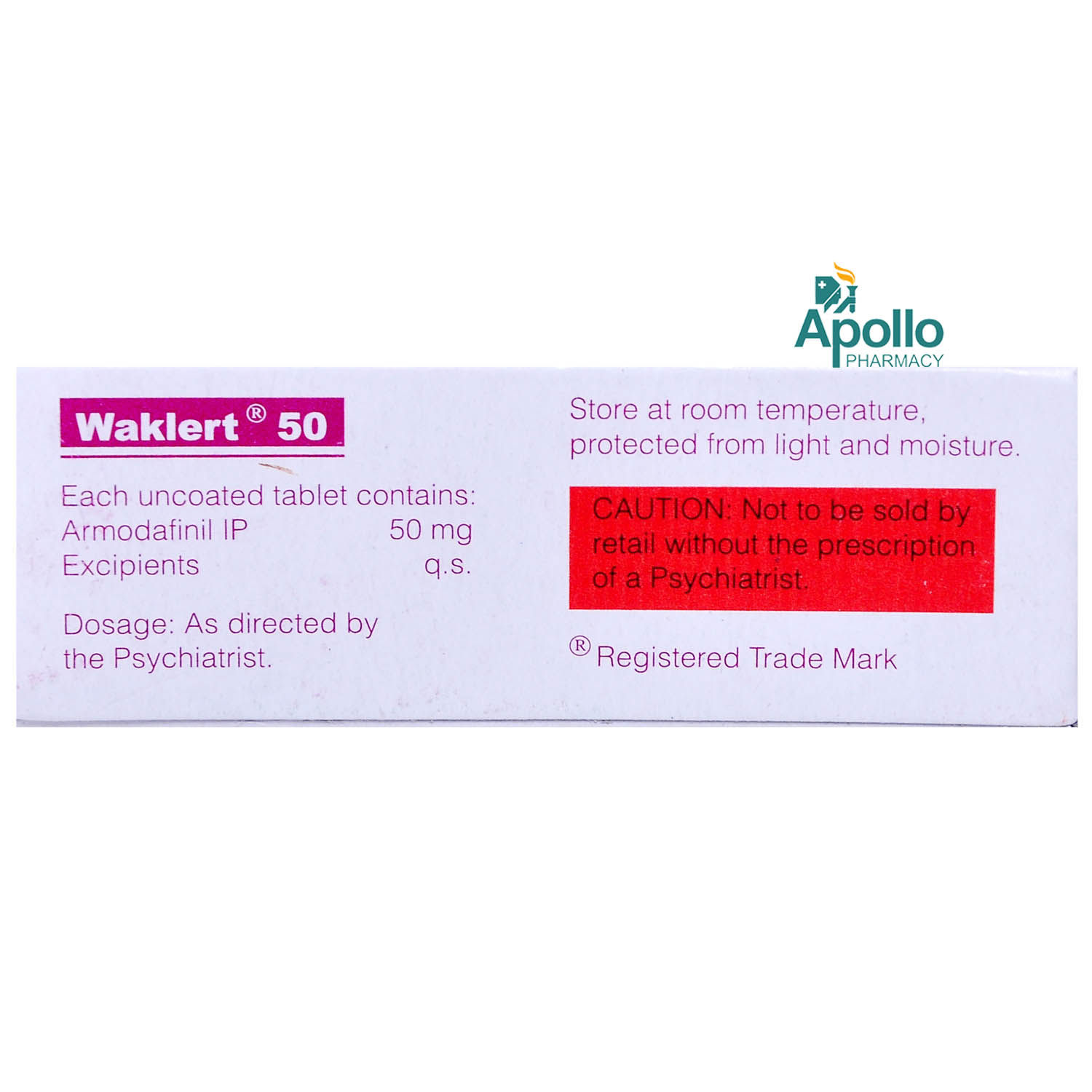 Waklert 50 Tablet 10 S Price Uses Side Effects Composition Apollo