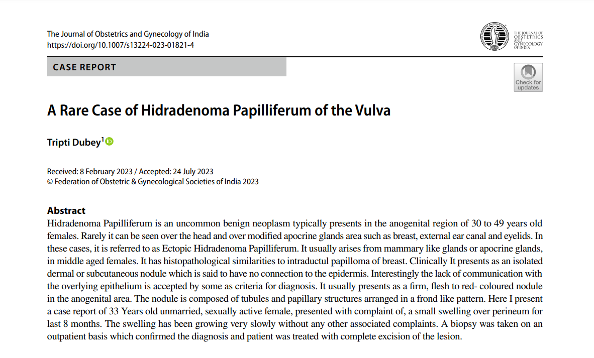 A Rare Case of Hidradenoma Papilliferum of the Vulva