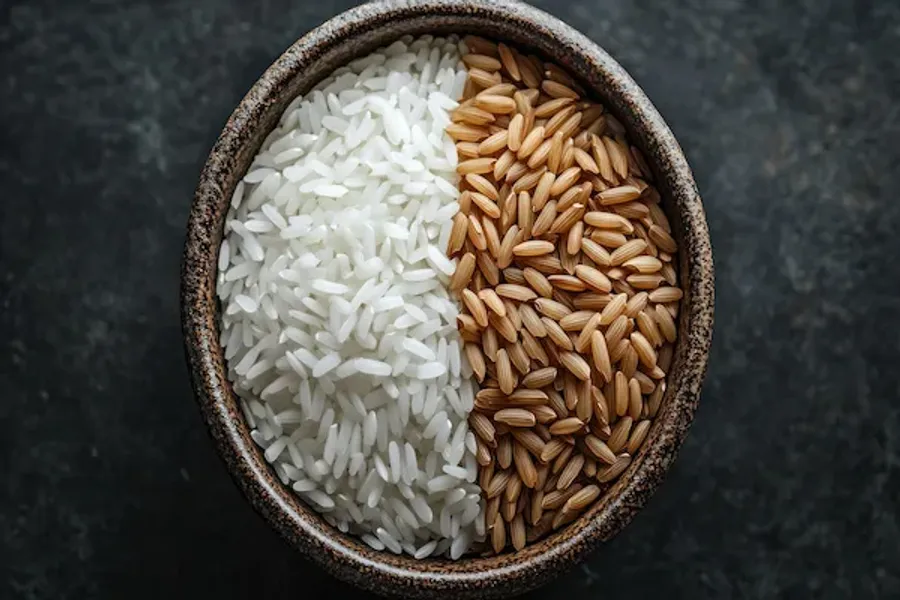 White Rice Compared to Brown Rice