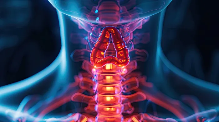 thyroid gland location