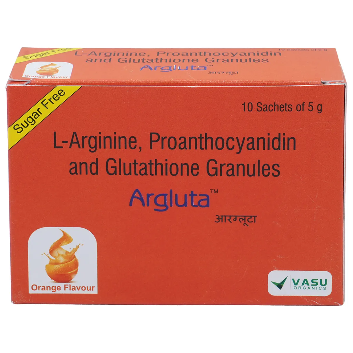 Buy Argluta Sugar Free Orange Sachet 5 gm online | Uses, Side Effects, Price and substitutes
