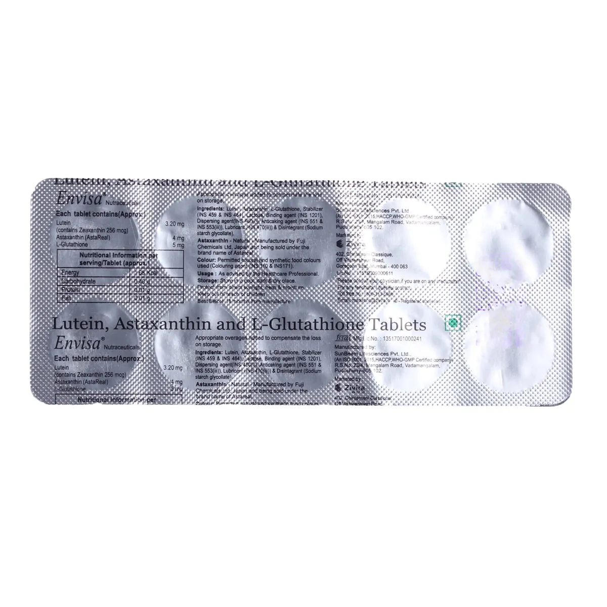 lutein astaxanthin and l-glutathione tablets uses Buy Envisa Tablet online | Uses, Side Effects, Price substitutes Régénération du glutathion, de diy ingredient Select a Size:60 Capsules