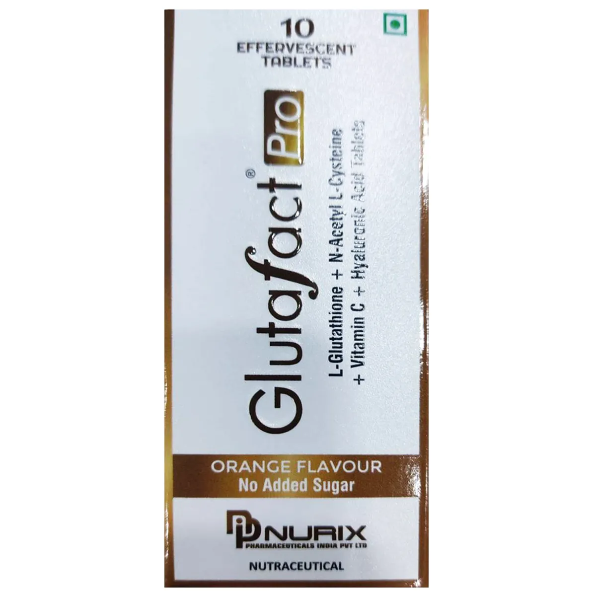 Buy Glutafact Pro Orange Flavour Effervescent Tablet 10's online | Uses, Side Effects, Price and substitutes