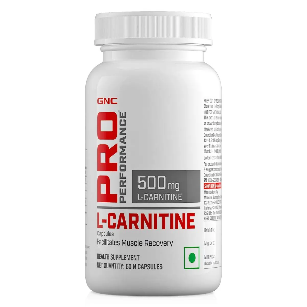 l carnitine review in hindi GNC Pro Performance L-Carnitine 500 mg, 60 Capsules | Facilitates Fat Metabolism & Muscle Recovery | Aids Weight Loss & Management Metabolic Boost* Supplement with Anaemia Net Volume:Kit