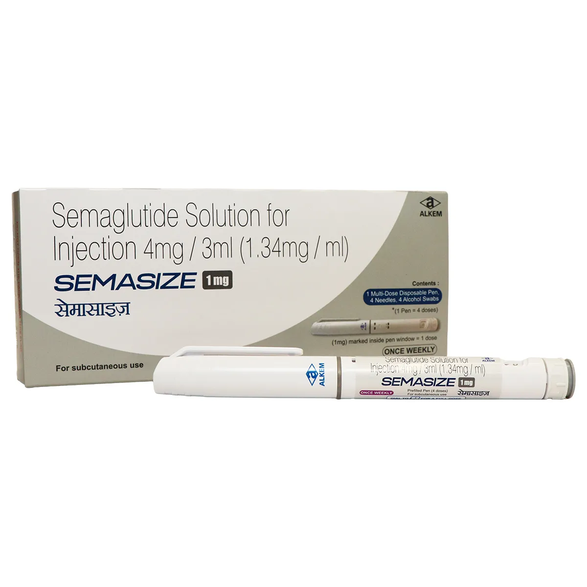 Buy Semasize-1mg (4mg/3ml) Disposable Pen Solution for Injection 1's online | Uses, Side Effects, Price and substitutes