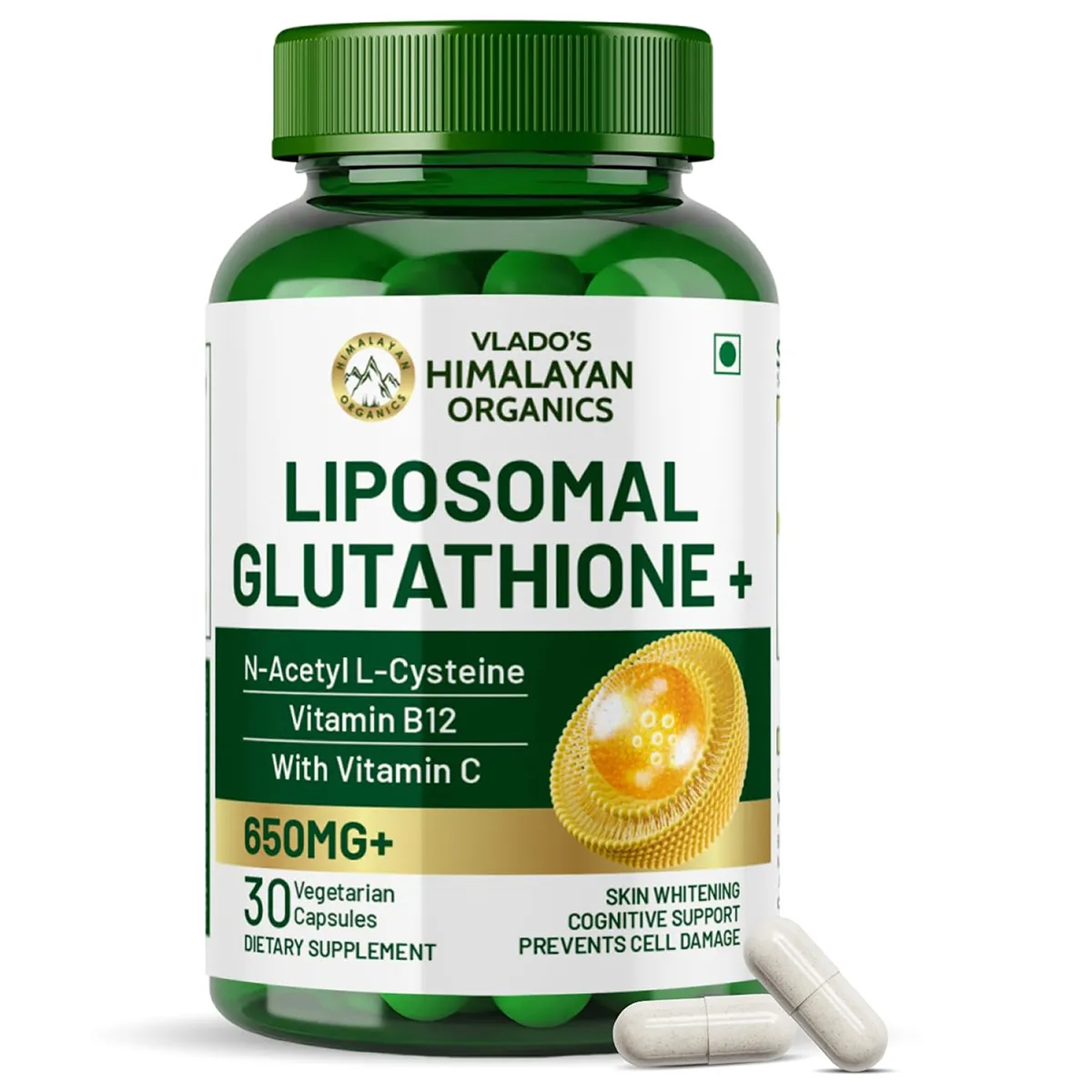 Buy Vlado's Himalayan Organics 650mg+ Liposomal Glutathione+, 30 Capsules | 19 Minutes Delivery