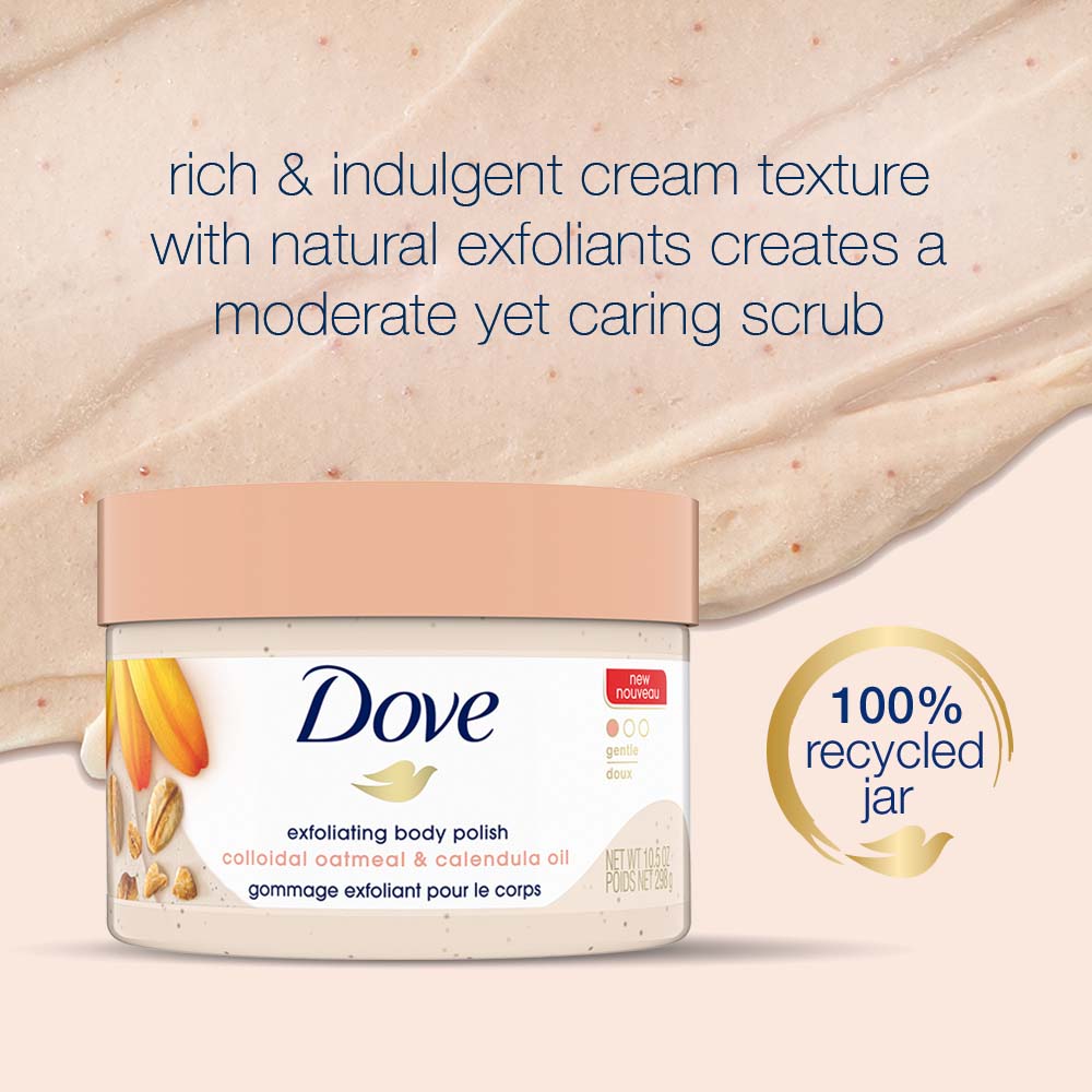 Dove Exfoliating Body Polish Scrub with Colloidal Oatmeal and Calendula
