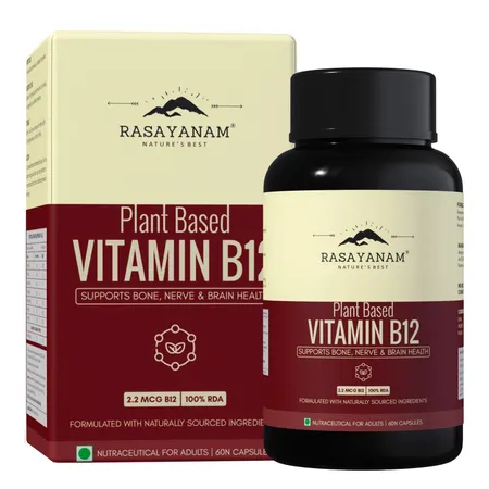 Rasayanam Plant Based Vitamin B12, 60 Capsules