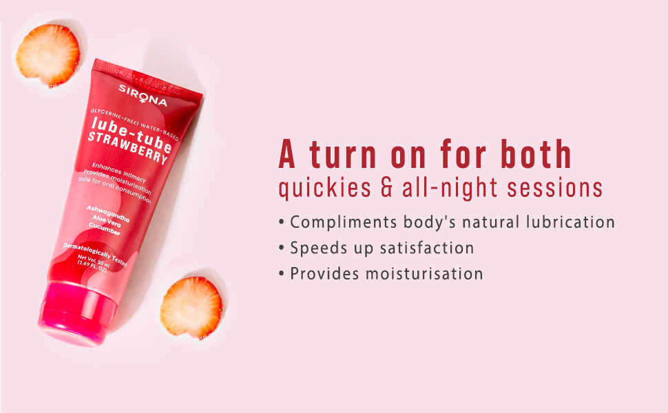Sirona Lube-tube Strawberry Flavour Lubricant Gel, 50 ml, Pack of 1 Sirona Lube-tube Strawberry Flavour Lubricant Gel, 50 ml, Pack of 1