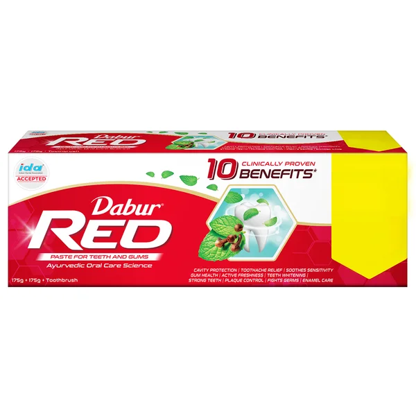 Dabur Red Toothpaste Family Pack 350 gm, (2x175 gm), Pack of 1