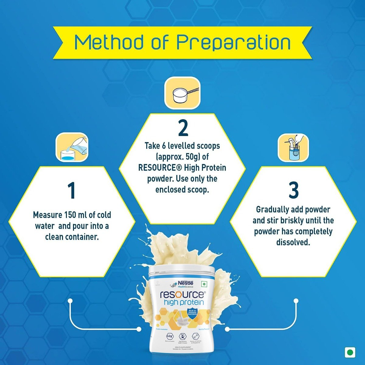 Nestle Resource High Protein Vanilla Flavour Powder, 400 gm, Pack of 1 Nestle Resource High Protein Vanilla Flavour Powder, 400 gm, Pack of 1
