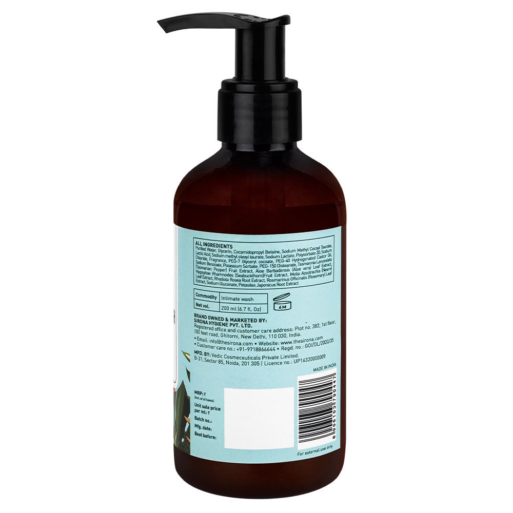Sirona Refreshing Intimate Wash, 200 ml, Pack of 1 Sirona Refreshing Intimate Wash, 200 ml, Pack of 1