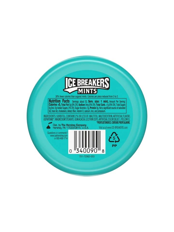 Ice Breaker Sugarfree Wintermint Mouth Freshner Mints, 42 gm Price(07)