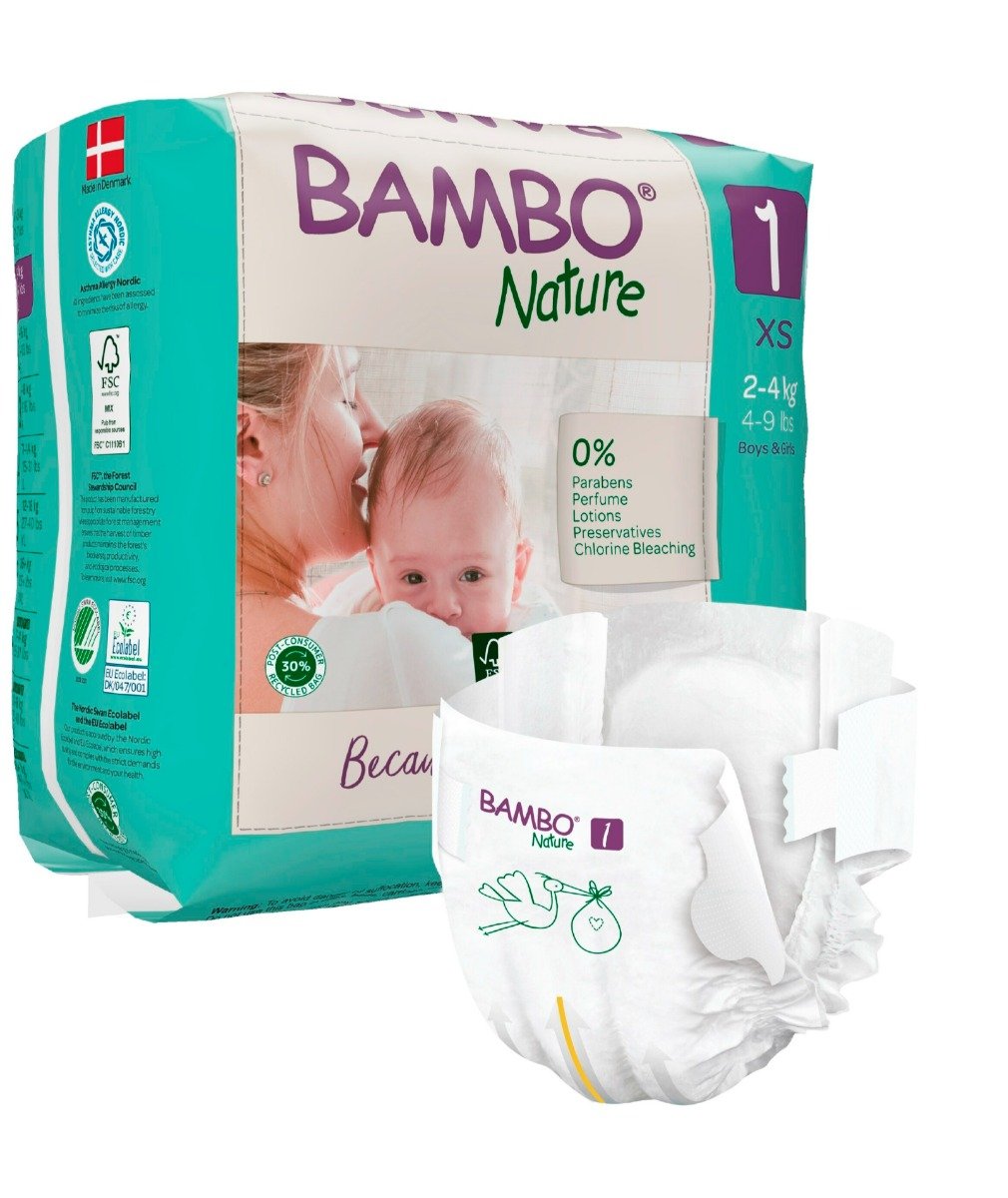 Bambo Nature Tape Diapers XS, 22 Count, Pack of 1 Bambo Nature Tape Diapers XS, 22 Count, Pack of 1