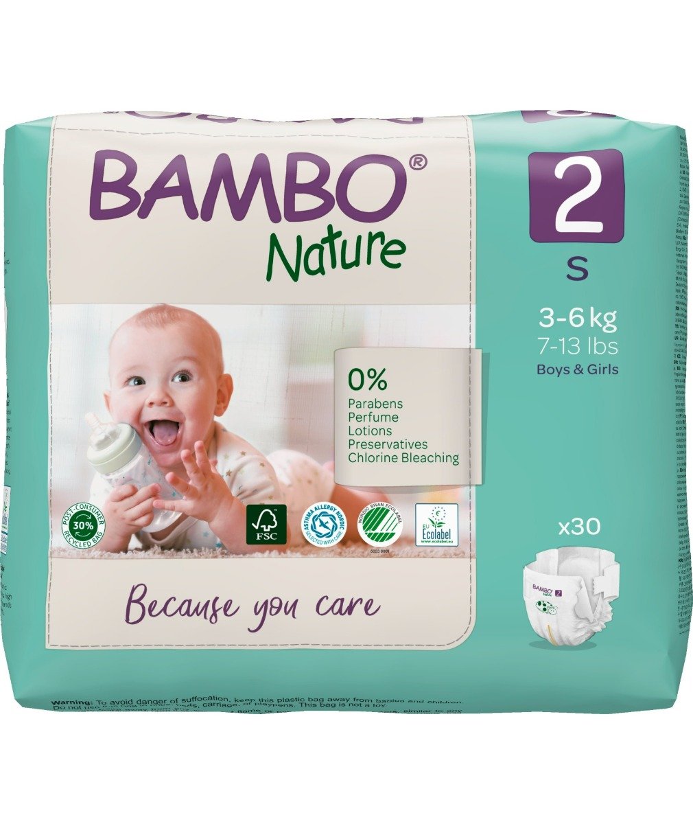 Bambo Nature Tape Diapers Small, 30 Count, Pack of 1 Bambo Nature Tape Diapers Small, 30 Count, Pack of 1