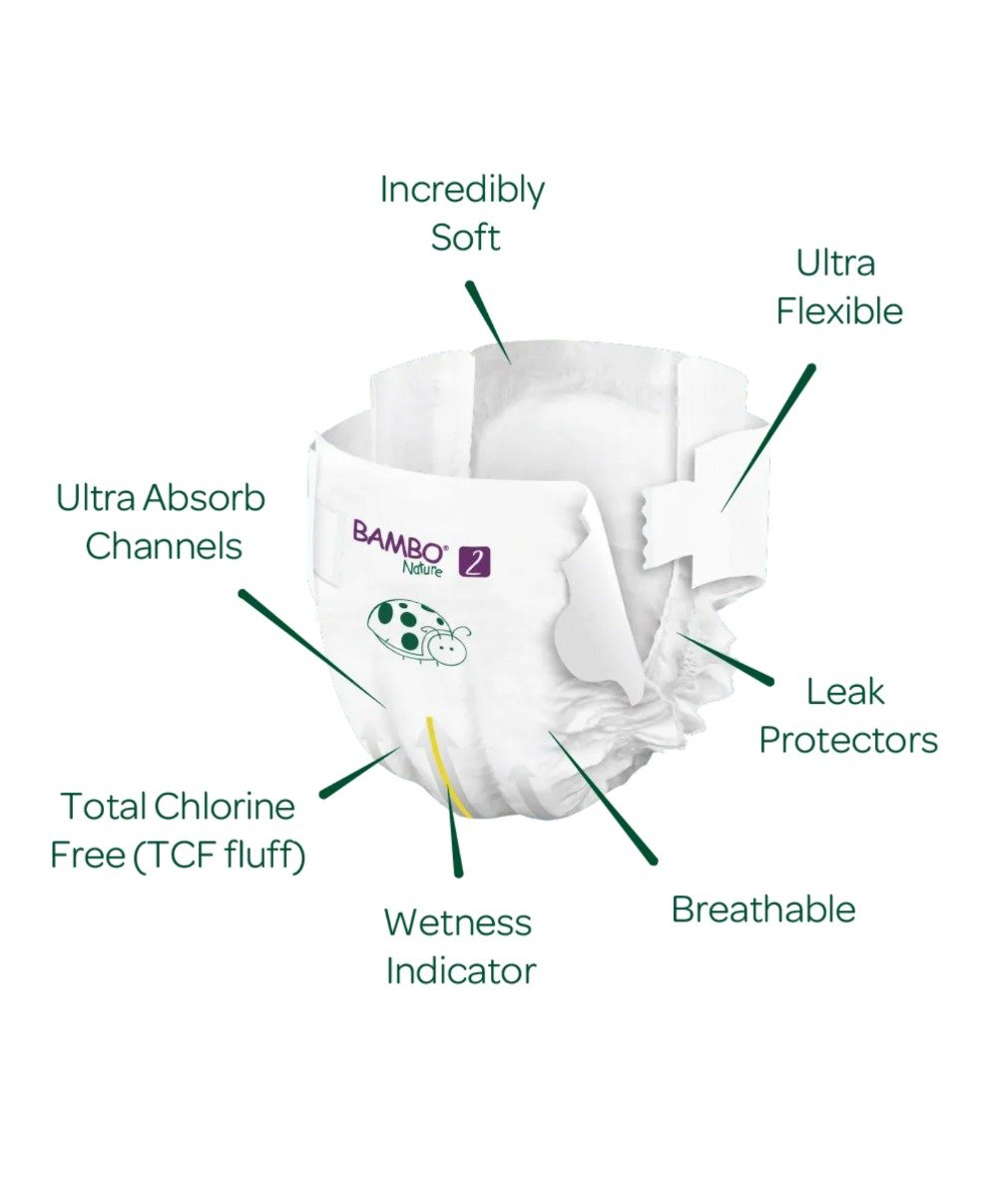 Bambo Nature Tape Diapers Small, 30 Count, Pack of 1 Bambo Nature Tape Diapers Small, 30 Count, Pack of 1