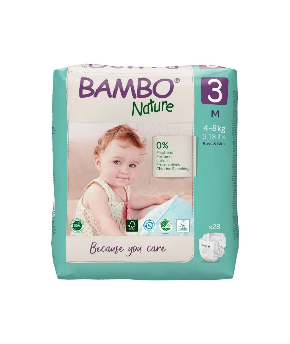 Bambo Nature Tape Diapers Medium, 28 Count, Pack of 1 Bambo Nature Tape Diapers Medium, 28 Count, Pack of 1