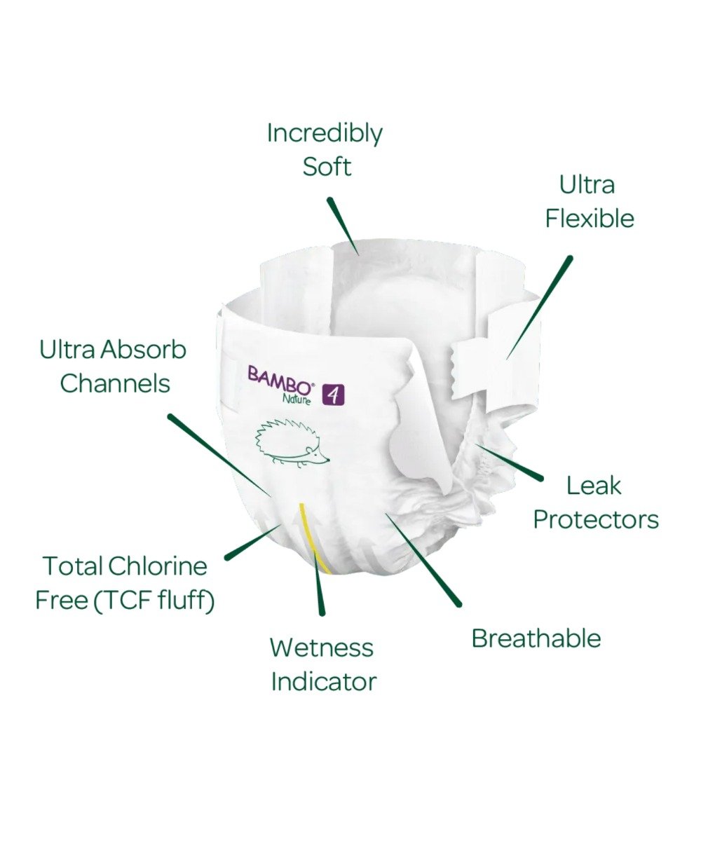 Bambo Nature Tape Diapers Large, 24 Count, Pack of 1 Bambo Nature Tape Diapers Large, 24 Count, Pack of 1