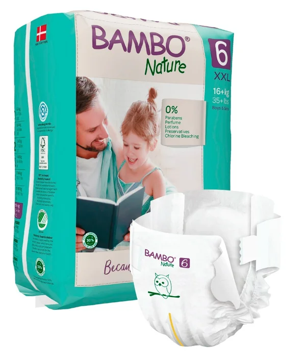 Bambo Nature Tape Diaper XXL, 20 Count