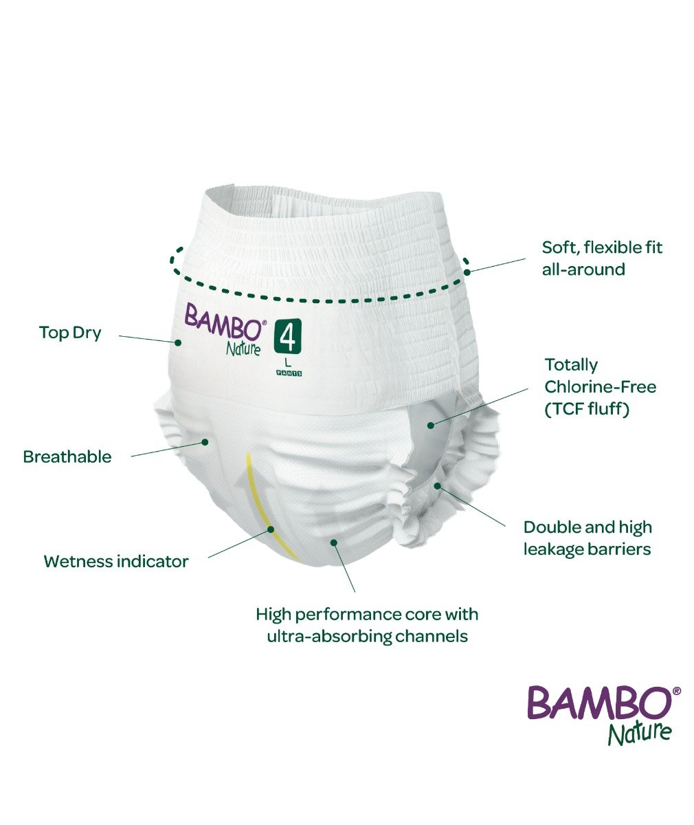 Bambo Nature Pant Diapers Large, 20 Count, Pack of 1 Bambo Nature Pant Diapers Large, 20 Count, Pack of 1