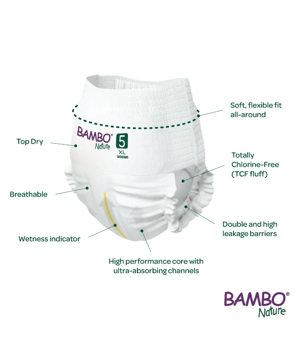 Bambo Nature Pant Diapers XL, 19 Count, Pack of 1 Bambo Nature Pant Diapers XL, 19 Count, Pack of 1