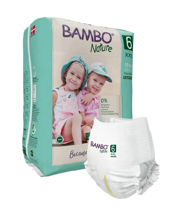Bambo Nature Pant Diaper XXL, 18 Count