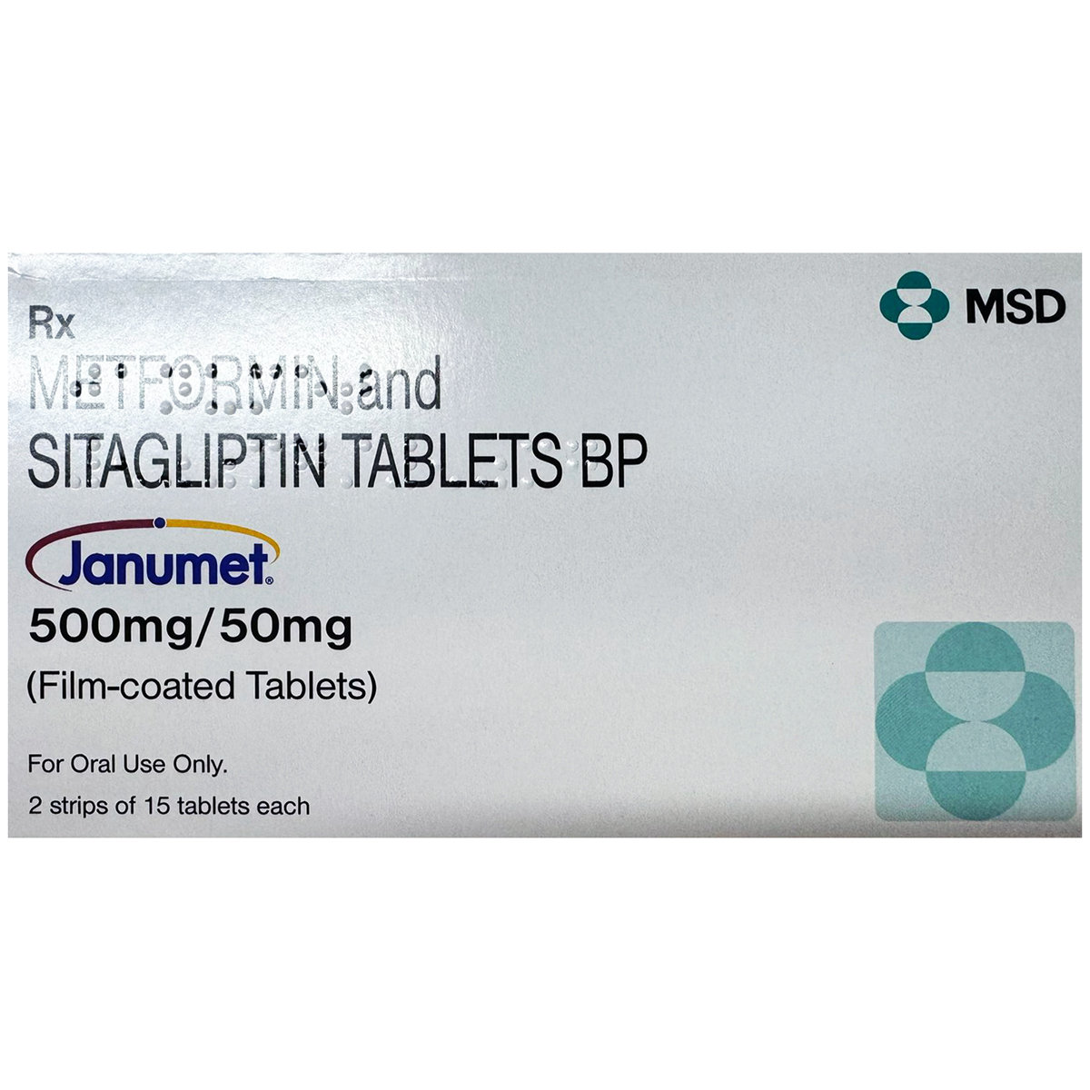 Janumet 500/50 Tablet 15's, Pack of 15 Janumet 500/50 Tablet 15's, Pack of 15