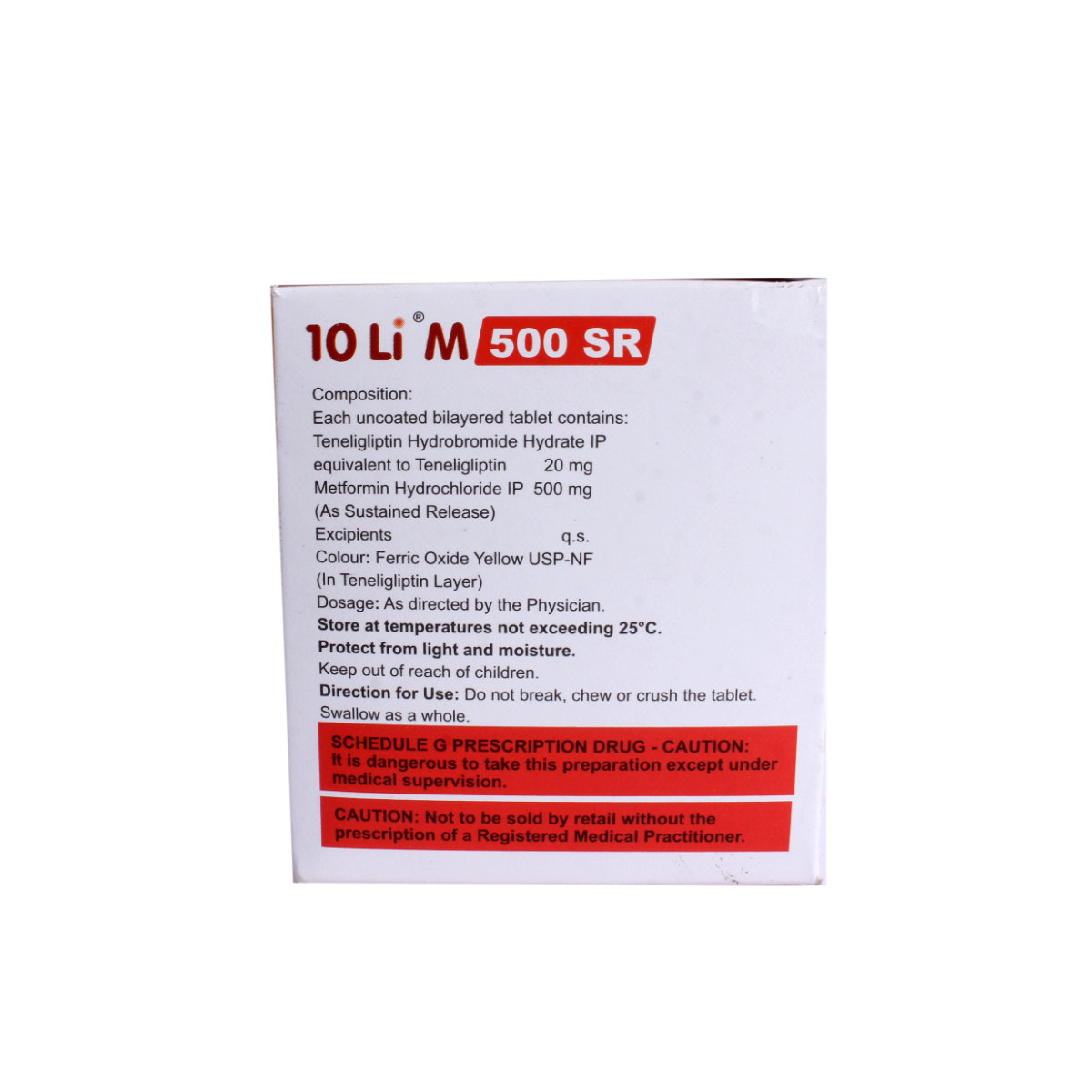 10 Li M 500 SR Tablet 10's, Pack of 10 TABLETS 10 Li M 500 SR Tablet 10's, Pack of 10 TABLETS