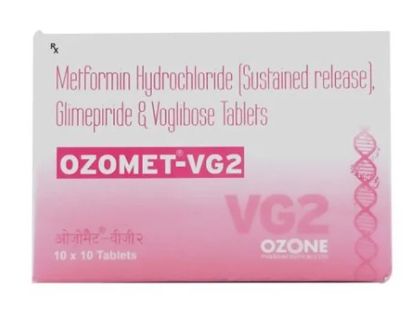 Ozomet-VG2 Tablet 10's, Pack of 10 TABLETS