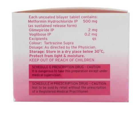 Ozomet-VG2 Tablet 10's, Pack of 10 TABLETS Ozomet-VG2 Tablet 10's, Pack of 10 TABLETS