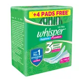 Whisper Ultra Clean Sanitary Pads XL+, 48 Count (44+4 Pads Free), Pack of 1