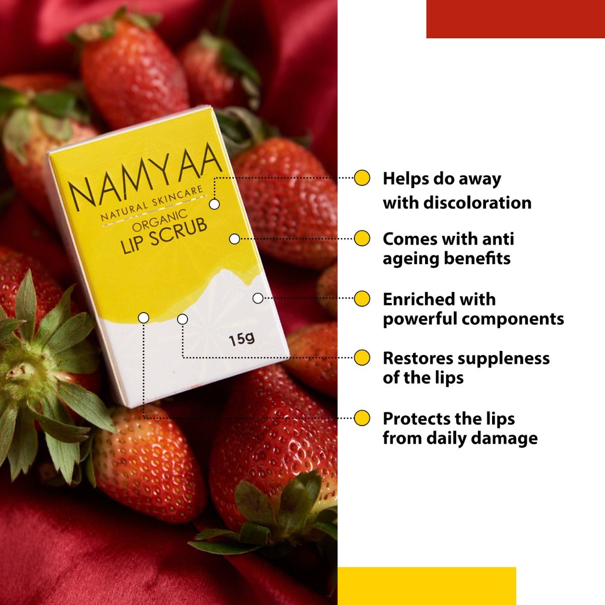 Namyaa Organic Lip Scrub, 15 gm, Pack of 1 