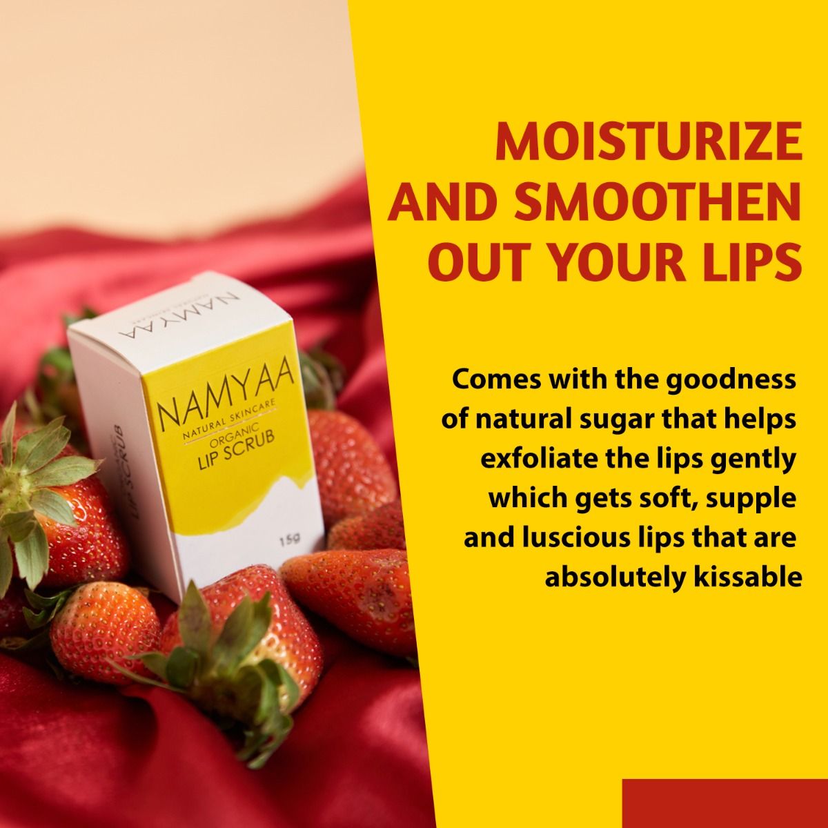 Namyaa Organic Lip Scrub, 15 gm, Pack of 1 