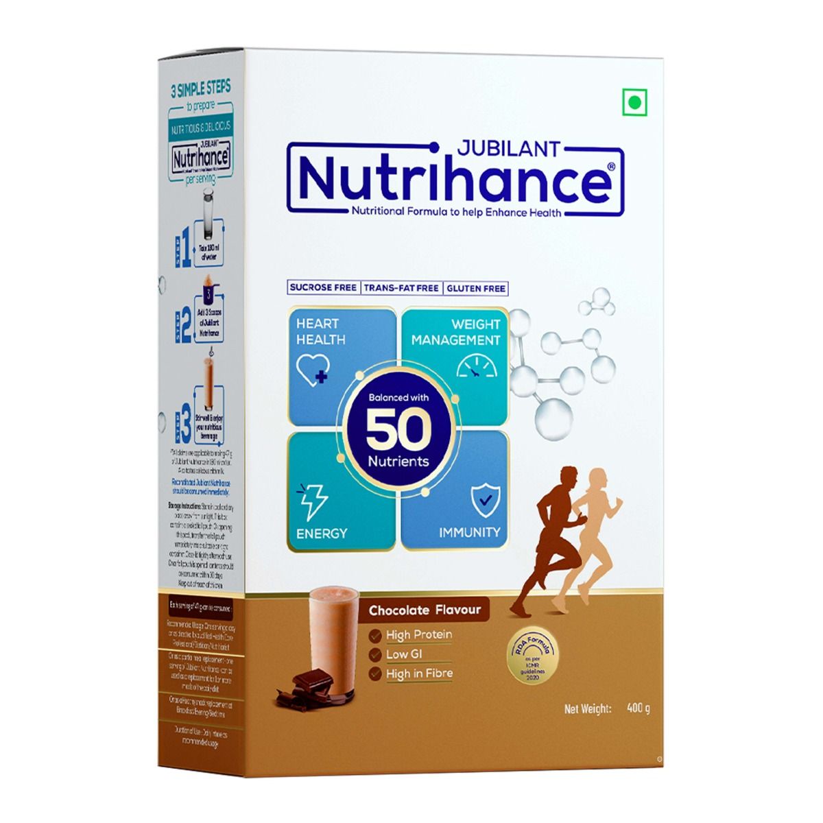 Buy Nutrihance Sugar Free Chocolate Powder 400 gm Online